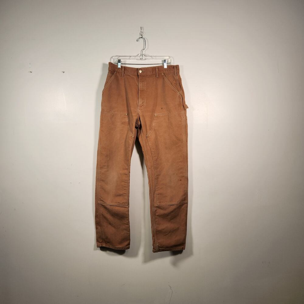 CARHARTT Original Fit Work Pant Men Tagged 36 x 34 | Measure 35 x 32 Tan Canvas